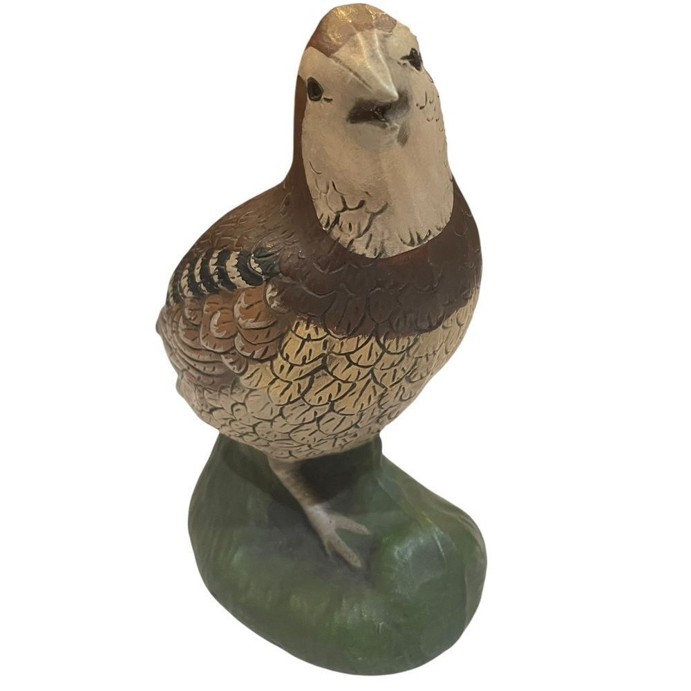 Vintage Ceramic‎ Bird Figurine on Green Base